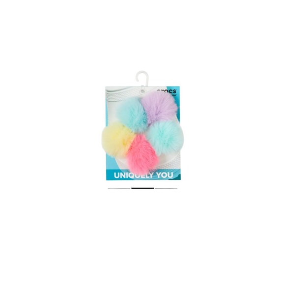 Croc Jibbitz Charm Pack Bright Color Puff Ball 5 pack Item 10009279 New - Picture 1 of 6